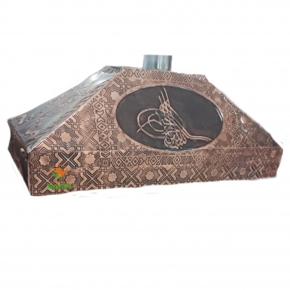 Bakır Çay Ocağı Kazanı Davlumbazı 110 CM 4 GÖZLÜ ÇAY KAZANINA GÖRE BAKIR DAVLUMBAZ A KALİTE SAFİR - 7