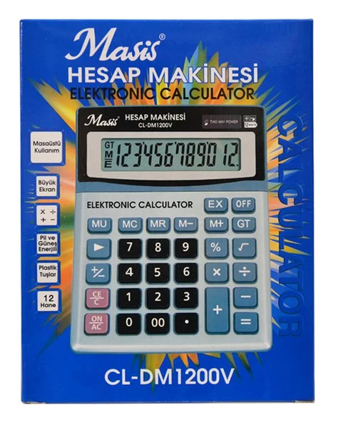 Masis CL-DM1200V 12 Hane Masaüstü Hesap Makinesi
