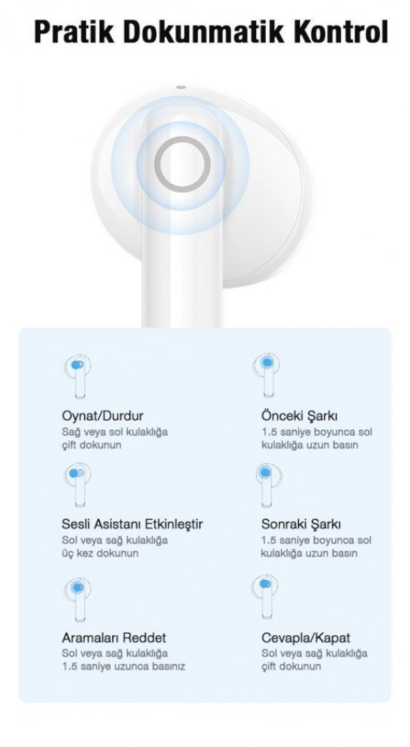 Baseus 2ENC Mikrofon Bluetooth 5.2Vers. Uzun Şarjlı Bluetoothlu Kulaklık Kulakiçi Bluetooth Kulaklık - 3