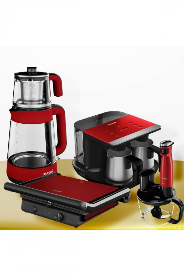 Arçelik Küçük Ev Aletleri 4lü Set Cm 6964 K - Tm 6046 Ck - Rhb 6050 K - Tkm 9961 L