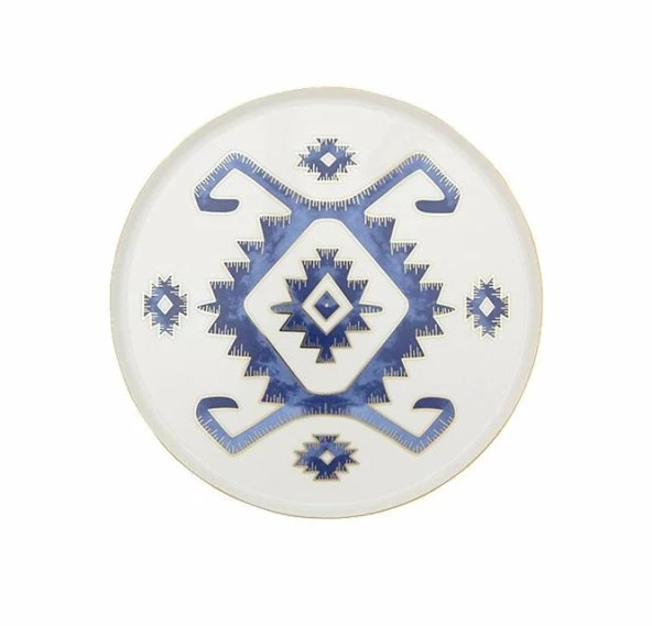 Porland Arabesque Serisi 6Lı 18cm Düz Pasta Tabak Takımı Karma Desen - 2