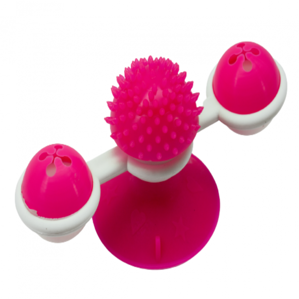 TİNEKE VANTUZLU  DÖNER ÖDÜL MAMA  HAZNELİ KEDİ OYUNCAĞI 1 ADET PEMBE