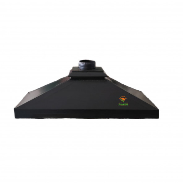 KROMAT SİYAH ÖZEL RENK Çay Ocağı Davlumbazı 110 CM 4 GÖZLÜ ÇAY KAZANINA GÖRE SİYAH DAVLUMBAZ SAFİR - 3