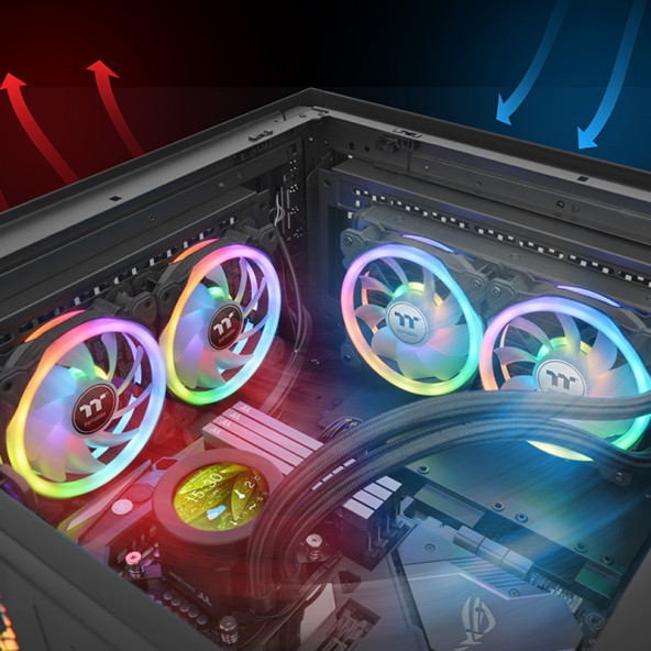 Thermaltake SWAFAN 3x12cm 2000RPM Değiştirilebilir Fan Kanadı, RGB Kasa Fanı (TH-CL-F137-PL12SW-A) - 5