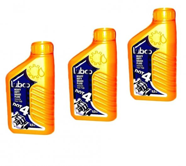 Lubco Dot4 Fren Hidrolik ve Debriyaj dolum yağı 500 ML(3 adet)