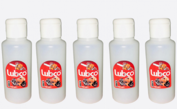 Lubco 2T 2 Zamanlı Kırmızı 100 ML Benzine Karışım Yağı(5 adet)