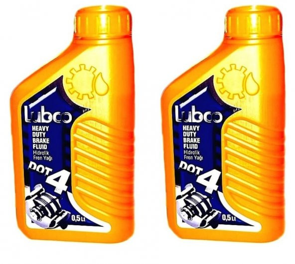 Lubco Dot4 Fren Hidrolik ve Debriyaj dolum yağı 500 ML(2 adet)