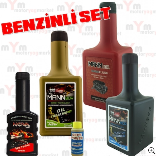 MannBor Benzinli Seti: Bor+Enjektör+Motor İçi+Benzi Katkı