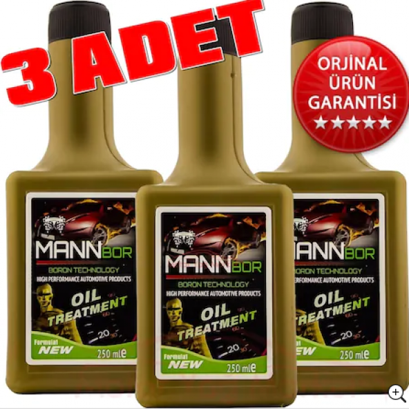 MannBor New Nano Teknoloji Gold Bor Elmas Motor Yağ Katkısı 250 ML(3 ADET)