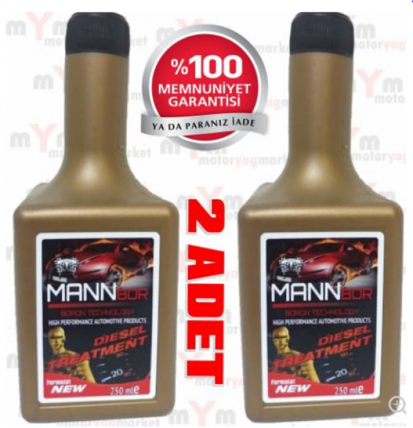 MannBor Boron Teknoloji Dizel Mazot Yakıt Katkısı 250ML x2 ADET