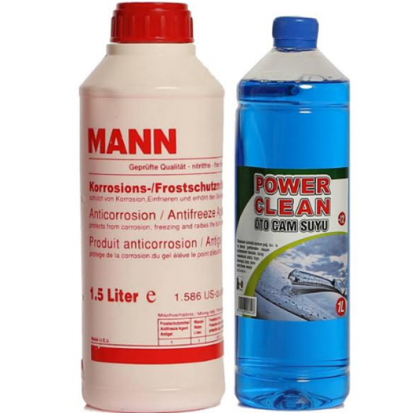 Mann Organik Kırmızı Antifriz 1.5 lt -37 1 Camsuyu