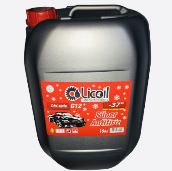 Licoil Organik G12 Kırmızı Antifriz  -37 C   16 KG BİDON