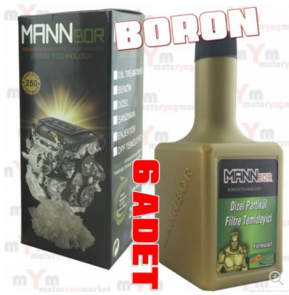 MannBor  DPF Dizel Partikül Filtre Temizleyici Katkı 250ml 6 ADET