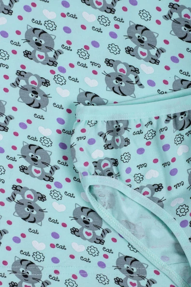 Kız Çocuk İp Askılı Empirme Atlet-Külot Takım Esnek Neşeli - 3