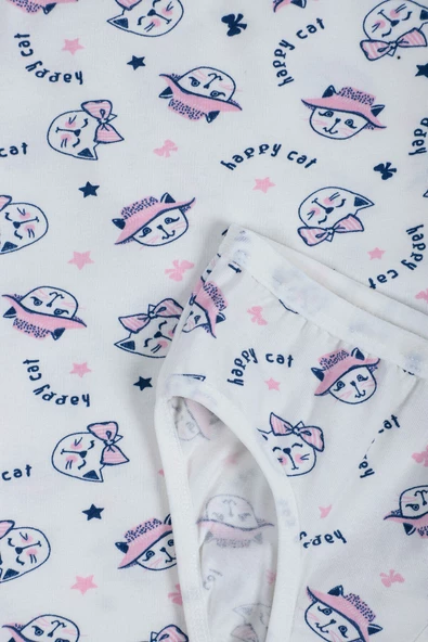 Kız Çocuk İp Askılı Empirme Atlet-Külot Takım Esnek Neşeli - 7