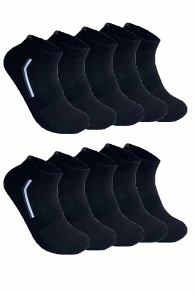 10lu Erkek Kısa Patik Spor Çorap Ekonomik Pamuklu - 2
