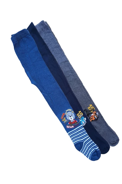 3 lü Erkek Bebek Çocuk Havlu Külotlu Çorap Kışlık Havlu Çorap 43140 - 4