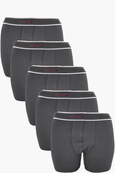 5li Erkek Pamuklu Spor Boxer Likralı Esnek Ek Ağ Parçalı Rahat - 2