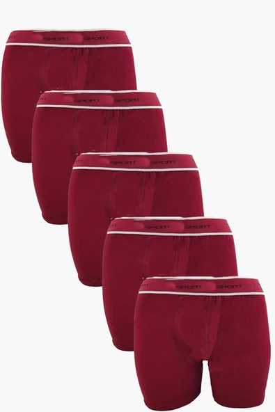 5li Erkek Pamuklu Spor Boxer Likralı Esnek Ek Ağ Parçalı Rahat - 8