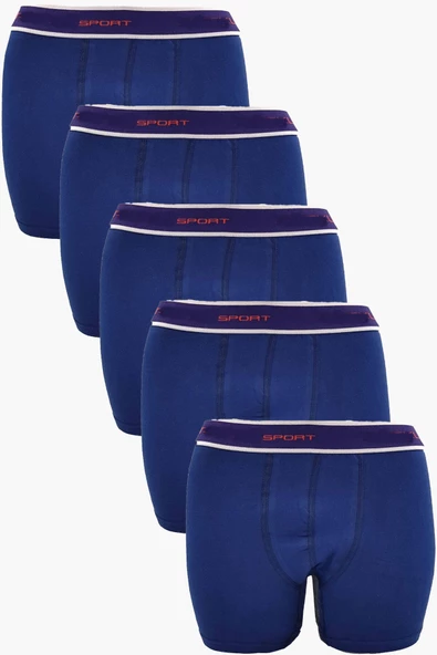 5li Erkek Pamuklu Spor Boxer Likralı Esnek Ek Ağ Parçalı Rahat - 6