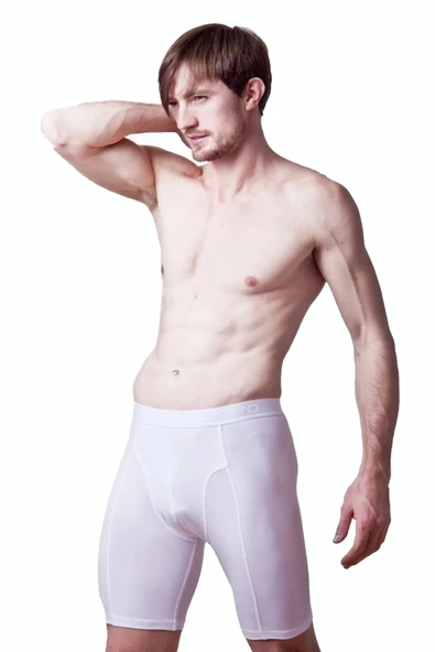 2li Erkek Extra Uzun Boxer Pamuklu Likralı Don