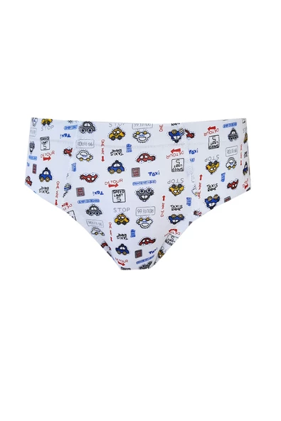 Tutku Erkek Çocuk Renkli Empirme Slip Külot Pamuklu 12li Paket - 7