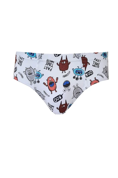 Tutku Erkek Çocuk Renkli Empirme Slip Külot Pamuklu 12li Paket - 5