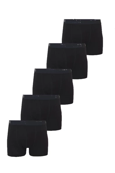 5li Erkek Modal Likralı Boxer Esnek Rahat Renkli Paçalı - 3