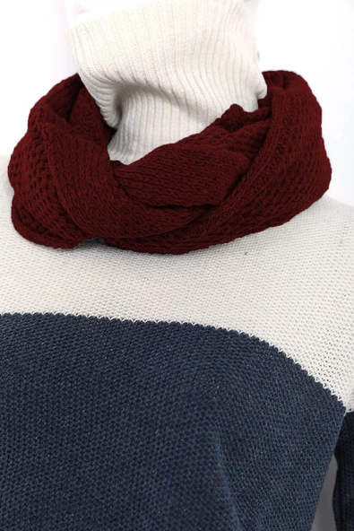 Unisex Örgü Boyunluk Kadın Erkek Atkı Boyunluk Akrilik Örgü - 3