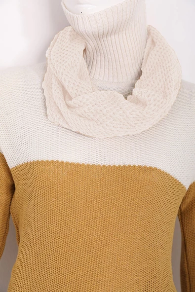 Unisex Örgü Boyunluk Kadın Erkek Atkı Boyunluk Akrilik Örgü - 6