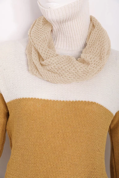 Unisex Örgü Boyunluk Kadın Erkek Atkı Boyunluk Akrilik Örgü - 2