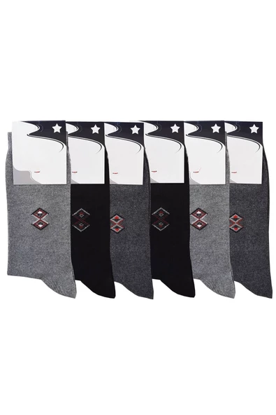 6lı Erkek Uzun Soket Çorap Pamuklu Renkli Ekonomik Sıkmayan - 3