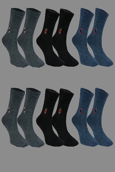 6lı Erkek Uzun Soket Çorap Pamuklu Renkli Ekonomik Sıkmayan - 2