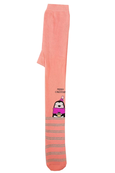 Kız Bebek/Çocuk Renkli Desenli Kışlık Külotlu Çorap Havlu Pamuklu - 6