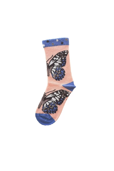 12li Kız Çocuk Çorap Uzun Soket Pamuklu Dikişsiz Renkli Yumuşak - 5