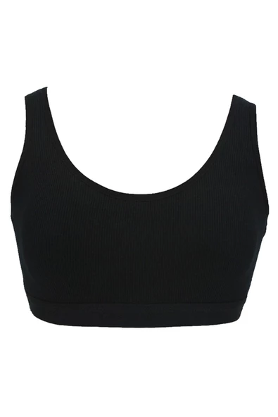 Kadın Geniş Askılı Büyük Beden Büstiyer Sporcu Pedli Sütyen Penye - 4