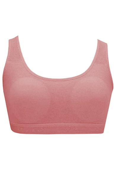 Kadın Geniş Askılı Büyük Beden Büstiyer Sporcu Pedli Sütyen Penye - 9