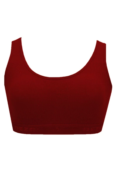 Kadın Geniş Askılı Büyük Beden Büstiyer Sporcu Pedli Sütyen Penye - 2