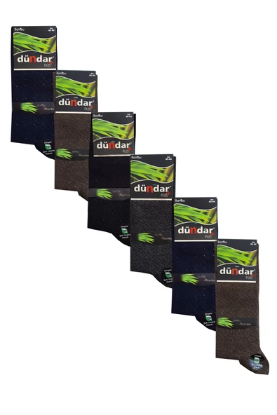 Dündar 6lı Erkek Bambu Soket Çorap Asorti Yumuşak Uzun Çorap - 2