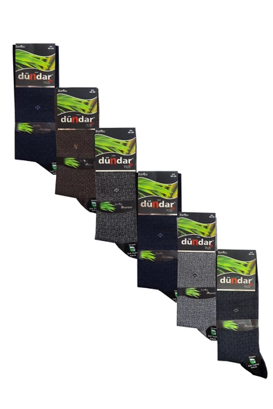Dündar 6lı Erkek Bambu Soket Çorap Asorti Yumuşak Uzun Çorap - 5