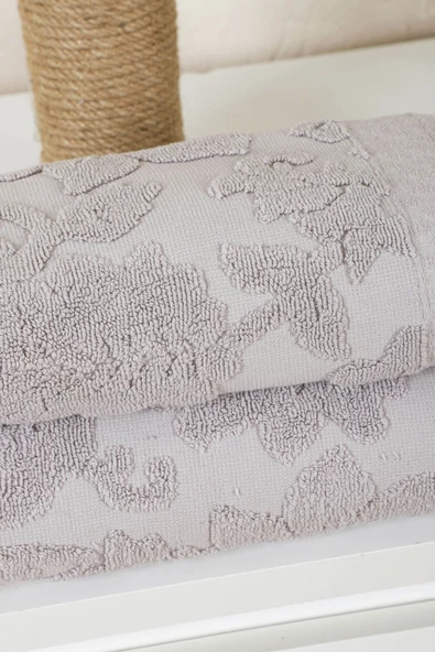 Mira Home Jakarlı Saçaklı Banyo Havlu Takımı Soft Pamuklu Maria Grace - 3