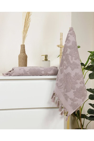 Mira Home Jakarlı Saçaklı Banyo Havlu Takımı Soft Pamuklu Maria Grace - 12