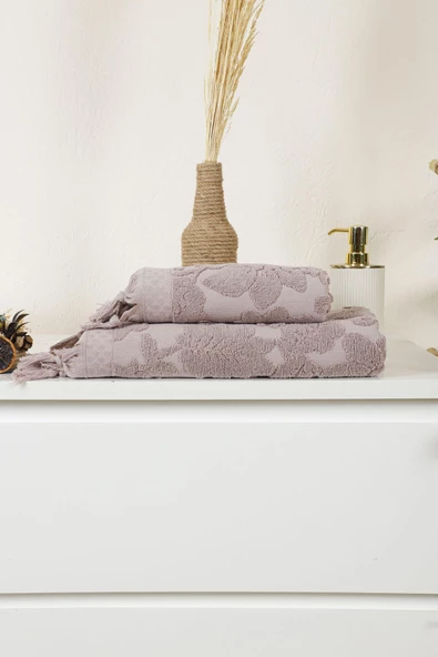 Mira Home Jakarlı Saçaklı Banyo Havlu Takımı Soft Pamuklu Maria Grace - 11