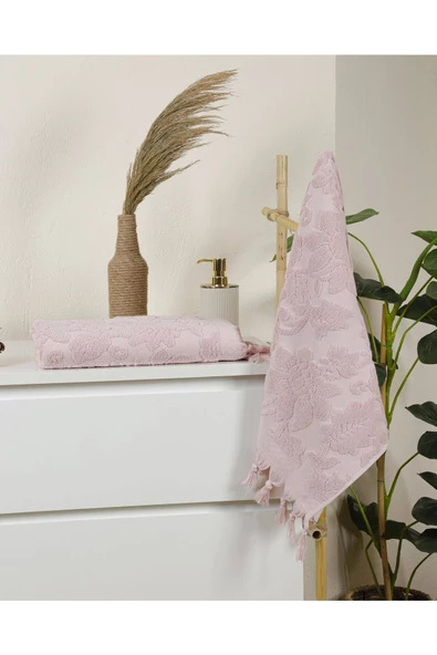 Mira Home Jakarlı Saçaklı Banyo Havlu Takımı Soft Pamuklu Maria Grace - 6