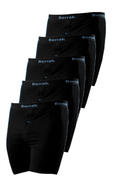 Berrak İç Giyim Erkek Düğmeli Likralı Uzun Paçalı Boxer 5li Paket - 8
