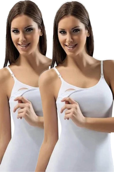 Liza Emzirme Atleti Pamuklu Kolay Açılan Emzirme Atleti 2li Paket - 3