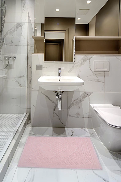 Mira Home Ayak İzli Banyo Havlusu % 100 Pamuk Yumuşak Ayak Havlusu 50x70 Cm - 5