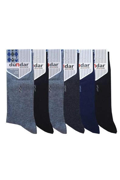 Dündar 12li Erkek Soket Çorap Asorti Ekonomik Uzun Çorap - 8