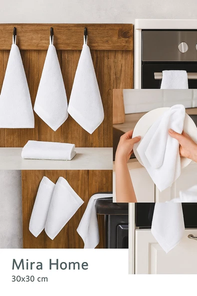 4 lü Mutfak Kurulama Havlusu Bezi 30X30 Cm - 6