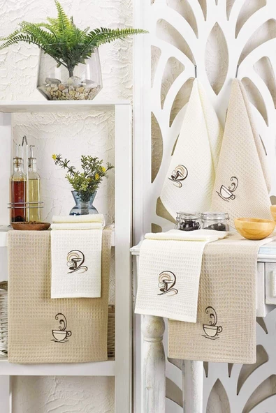 6 Parça Mutfak Kurulama Bezi 30 X 50 Cm Coffe - 3